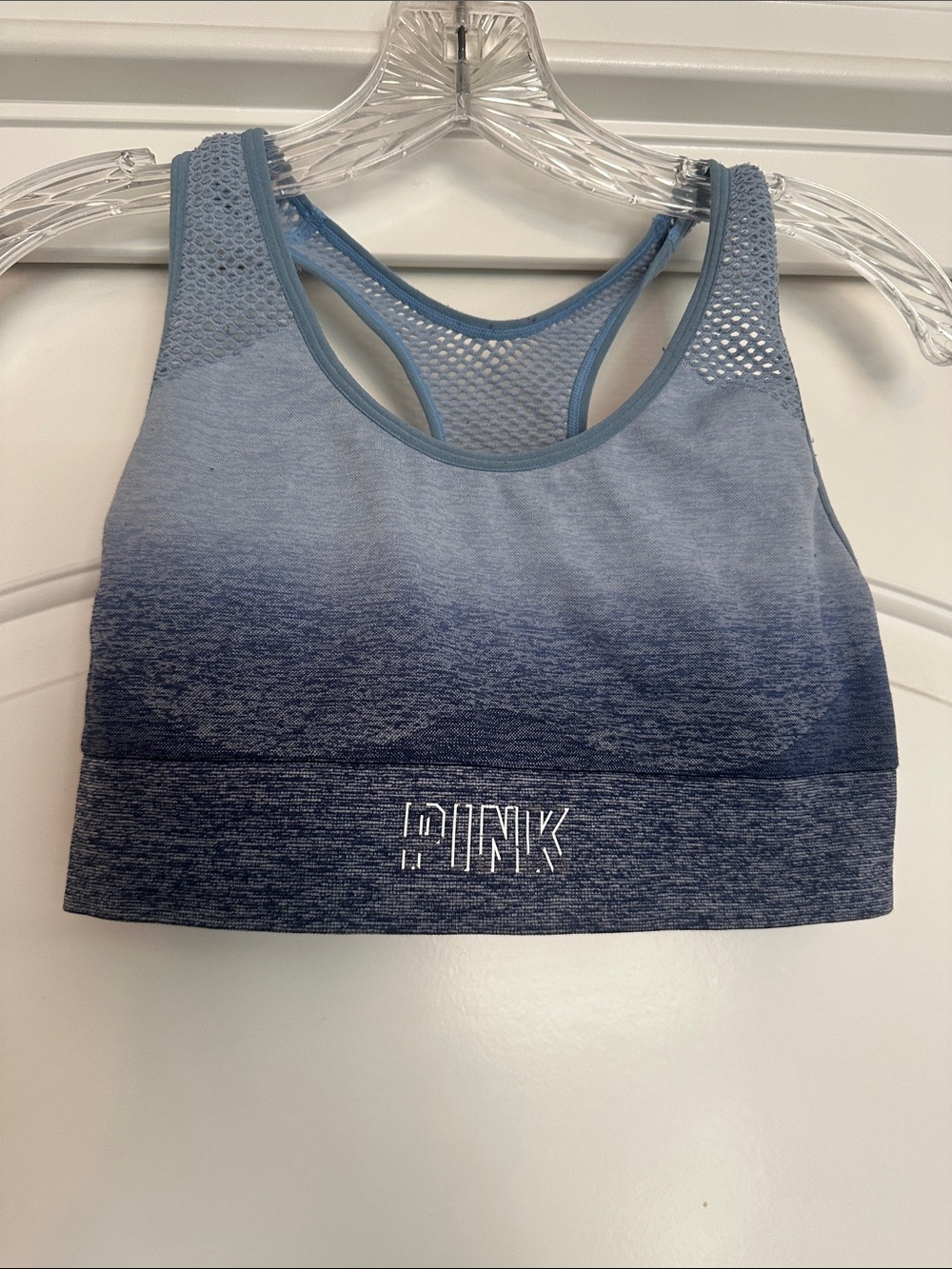 PINK Victoria's Secret Ombre Racerback Sports Bra - Light to Dark Blue